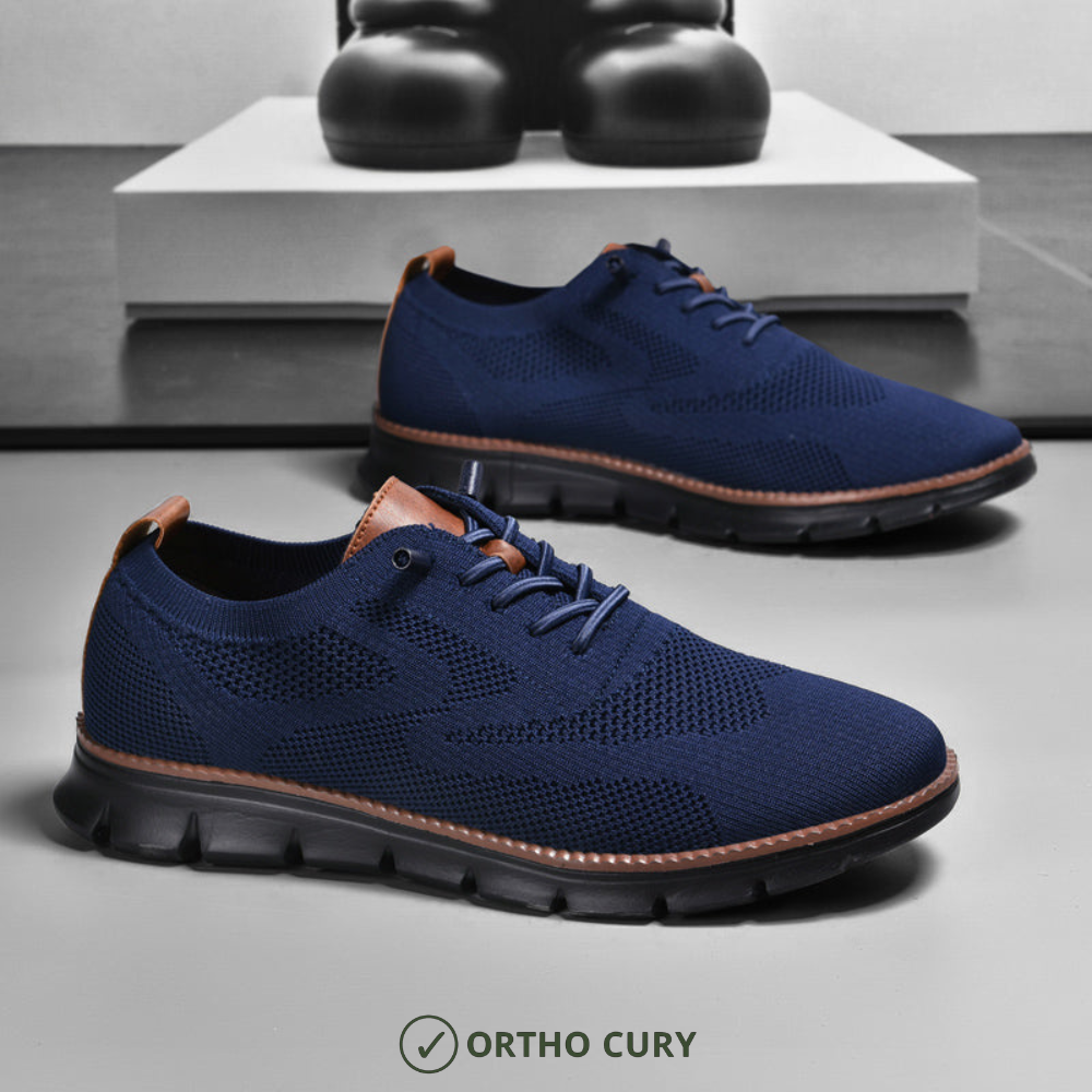 Ortho Cury Confort Max – Chaussures de Marche Santé & Soutien Bleu