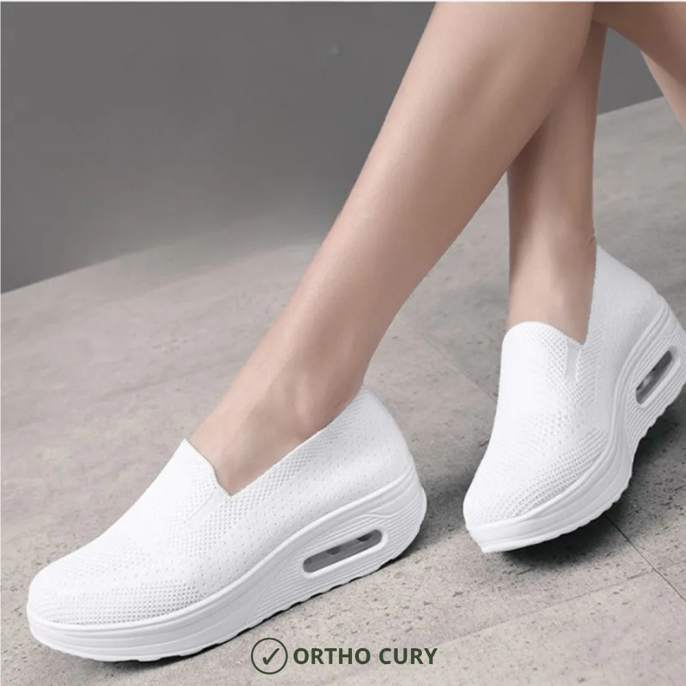 Ortho Cury - Baskets confort femme Marron