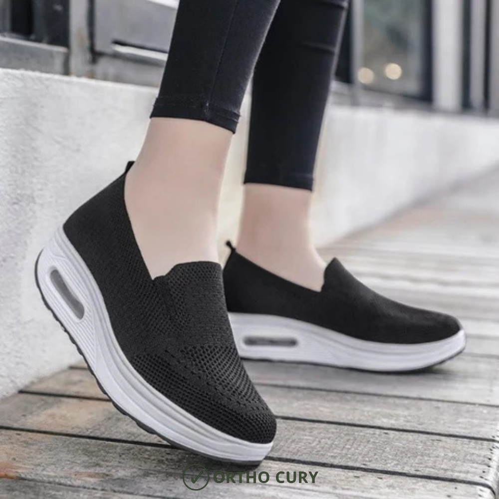 Ortho Cury - Baskets confort femme Marron