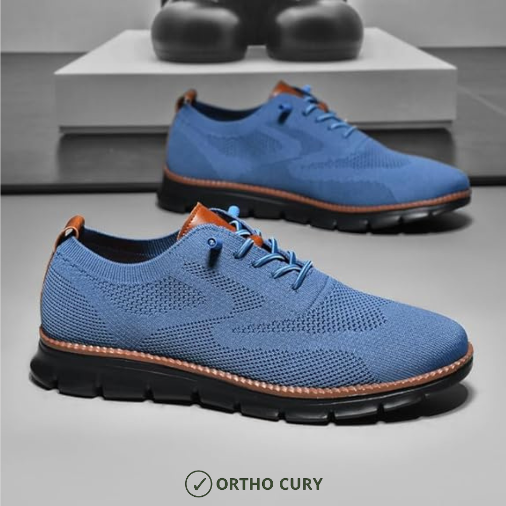 Ortho Cury Confort Max – Chaussures de Marche Santé & Soutien Bleu
