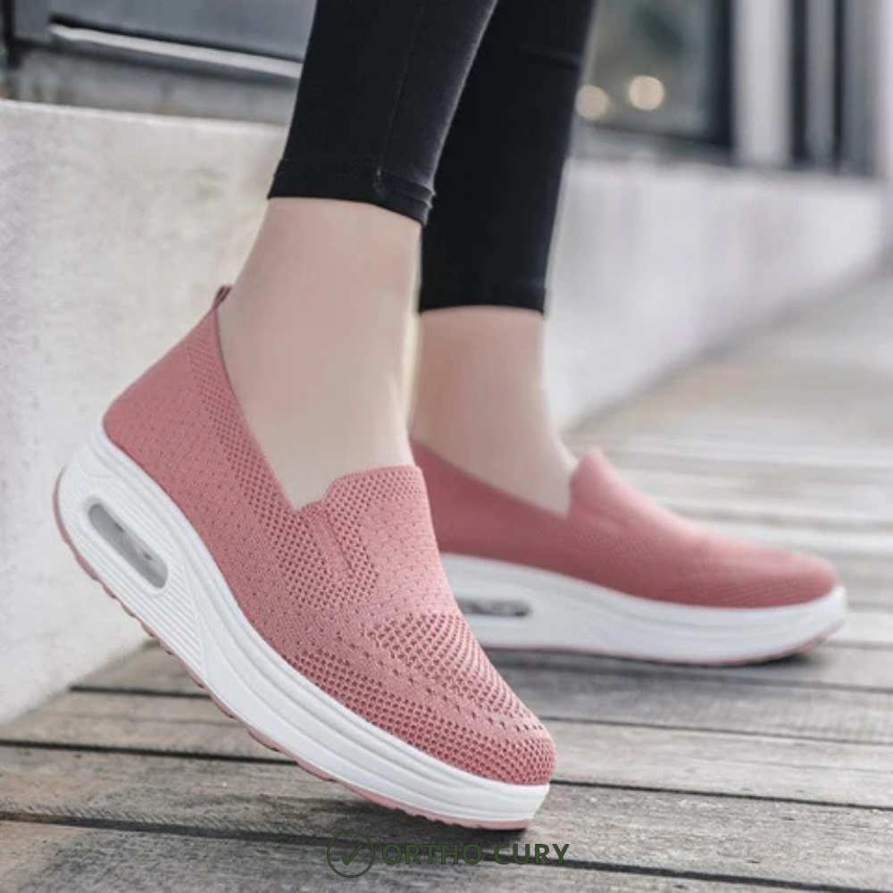 Ortho Cury - Baskets confort femme Marron