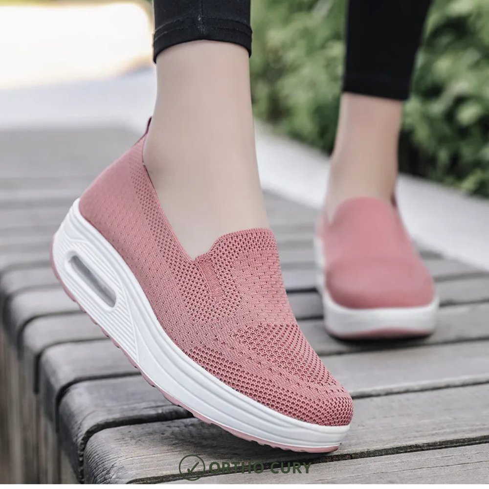 Ortho Cury - Baskets confort femme Marron