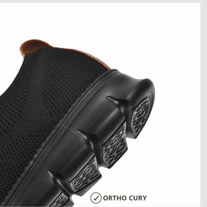 Ortho Cury Confort Max – Chaussures de Marche Santé & Soutien Noir