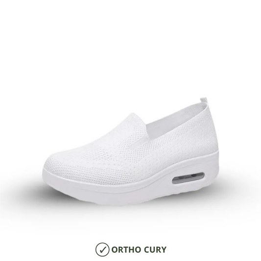 Ortho Cury - Baskets confort femme Blanc