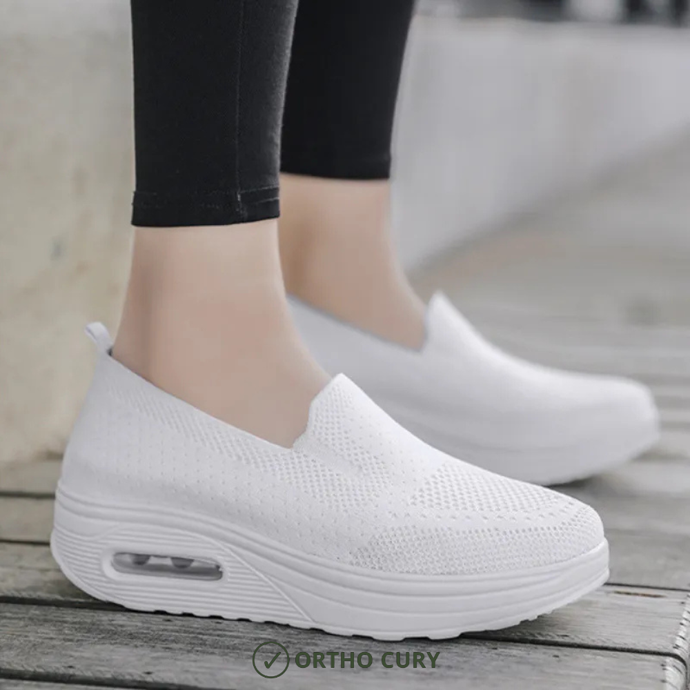 Ortho Cury - Baskets confort femme Gris