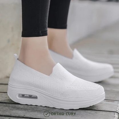 Ortho Cury - Baskets confort femme Bleu