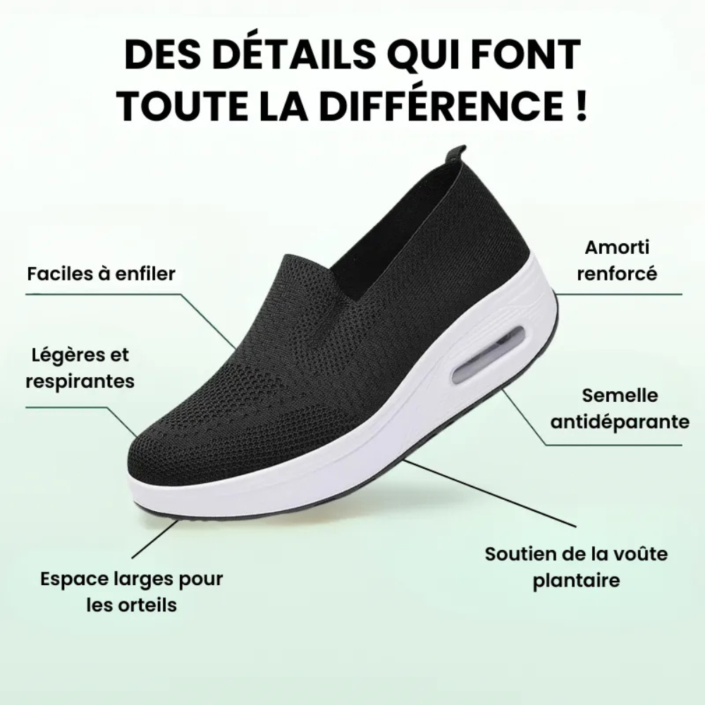 Ortho Cury - Baskets confort femme Gris