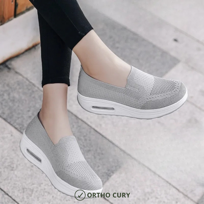 Ortho Cury - Baskets confort femme Marron