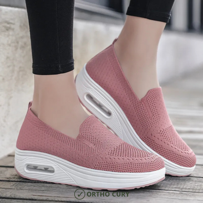 Ortho Cury - Baskets confort femme Bleu