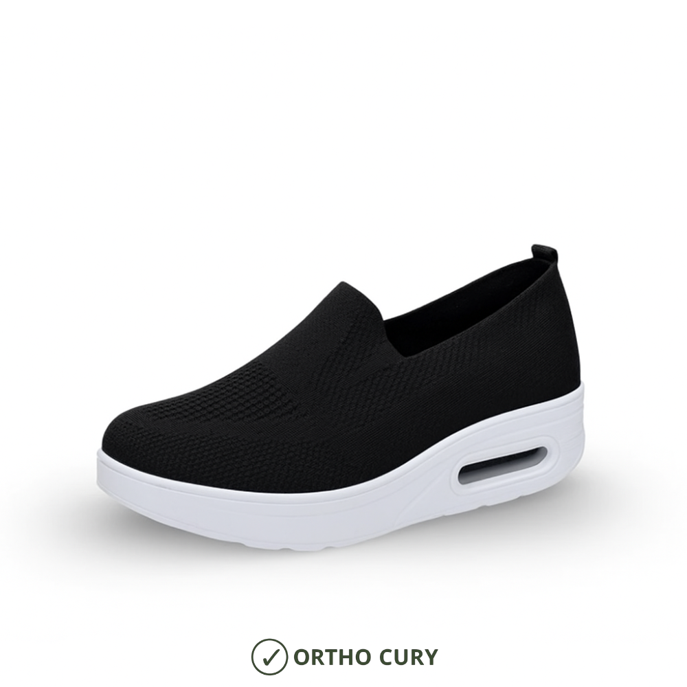 Ortho Cury - Baskets confort femme Gris
