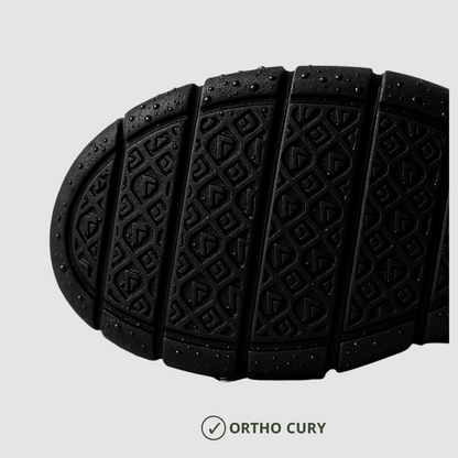 Ortho Cury Confort Max – Chaussures de Marche Santé & Soutien Noir